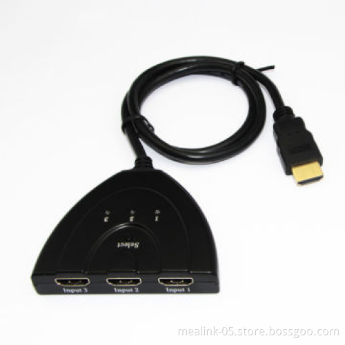 3 x 1 HDMI Switcher, Short HDMI Cable, Supports Digital Audio Format